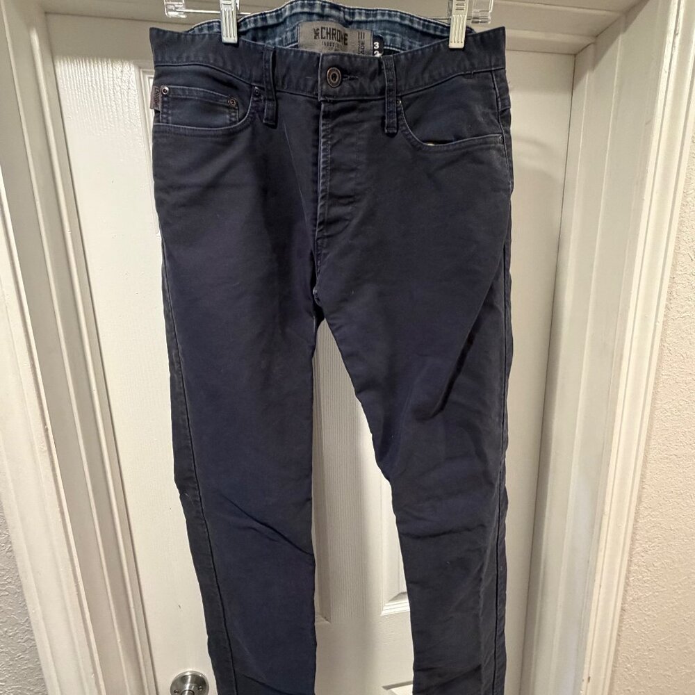 Chrome Industries Button Fly Navy Blue Jeans Size 32